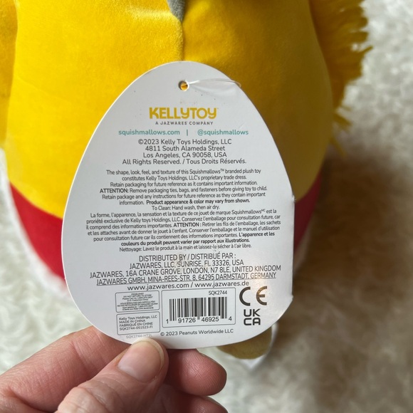 🆕 2023 Peanuts Woodstock Christmas Squishmallows Kellytoy 8'' - Picture 9 of 9
